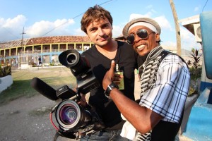 Miquel with “Serano”- one of the inmates of the General Penitentiary in Jamaica, featured in the documentary "Songs of Redemption"